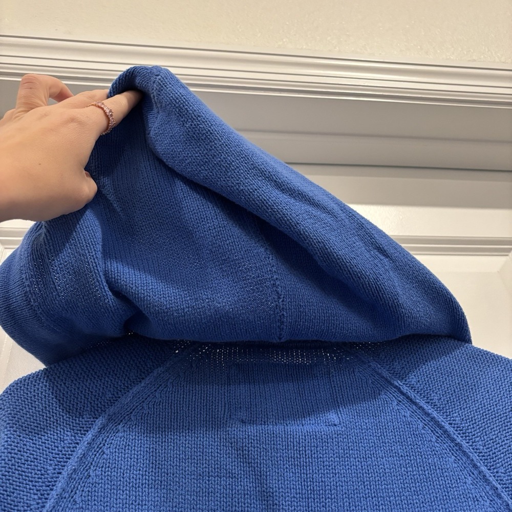 Aeropostale Knit Full Zip Hooded Sweater Womens Blue Size M Hoodie - Y2K Vintage - Picture 10 of 10